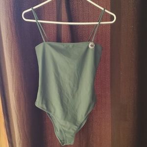 Forest green one piece swimsuit